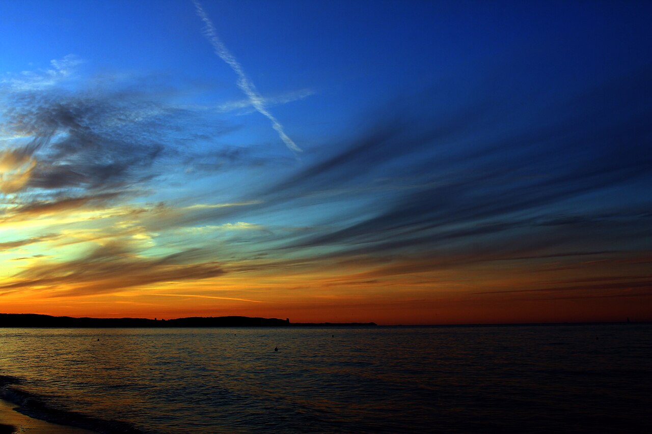 Sopot beach Poland sunset — Trójmiasto