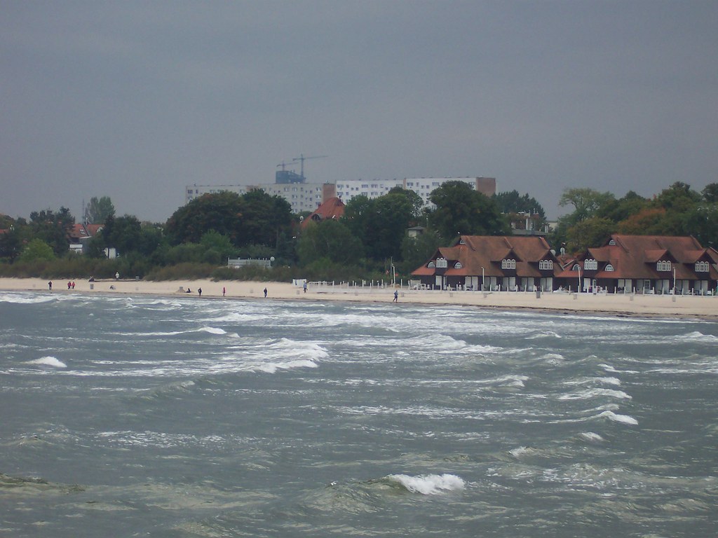 Sopot - view from the pier back to the beach